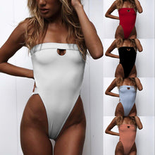 Load image into Gallery viewer, Women Solid Bodysuit Monokini Swim Suit