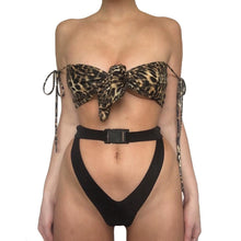 Load image into Gallery viewer, Leopard High Waist Bikini