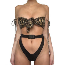 Load image into Gallery viewer, Leopard High Waist Bikini